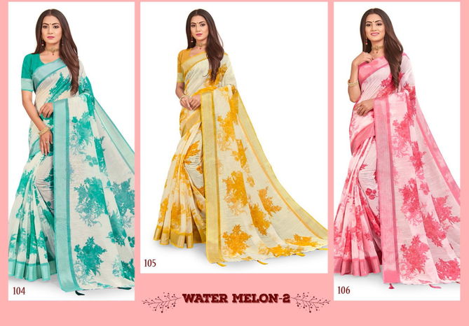 Shhylaa. WATER MELON VOL-2 Latest Fancy Designer Printed Sarees Collection